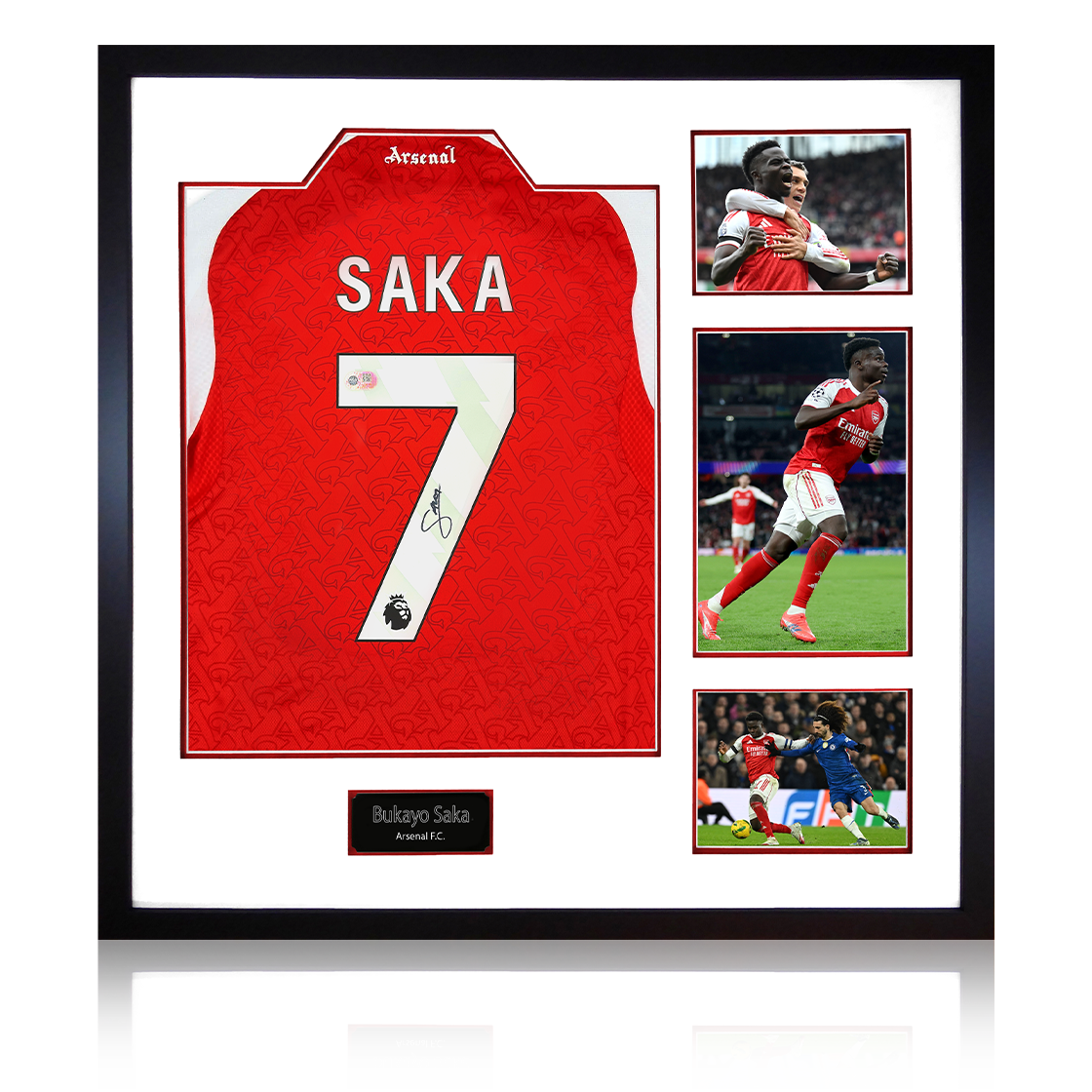 Bukayo Saka Signed Arsenal Shirt Elite Frame (ACG Cert)