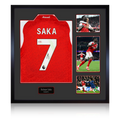 Bukayo Saka Signed Arsenal Shirt Elite Frame (ACG Cert)
