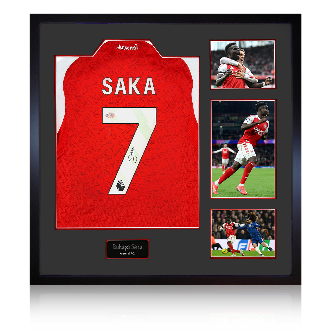 Bukayo Saka Signed Arsenal Shirt Elite Frame (ACG Cert)