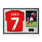 Bukayo Saka Signed Arsenal Shirt Classic Frame