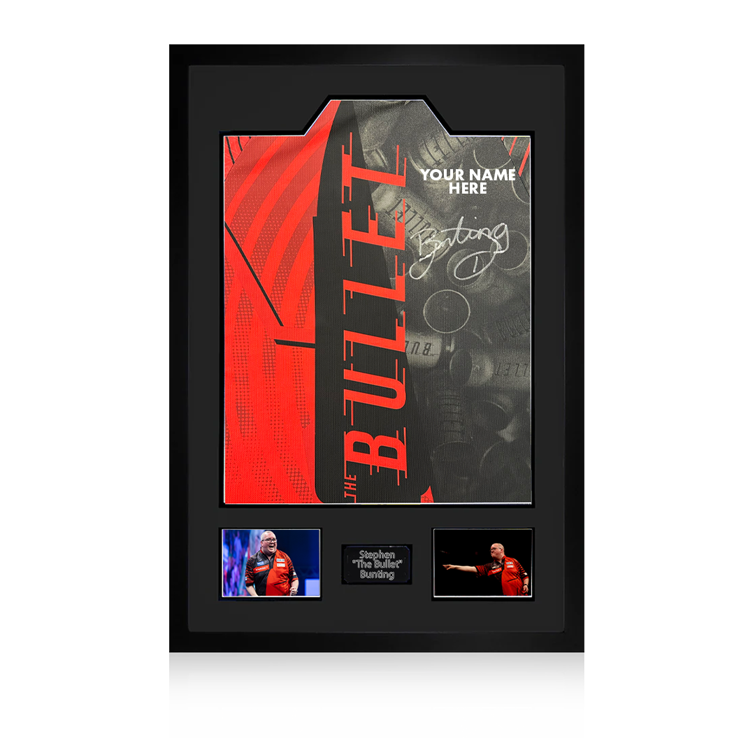Stephen Bunting Signed & Dedicated Shirt Premium Frame
