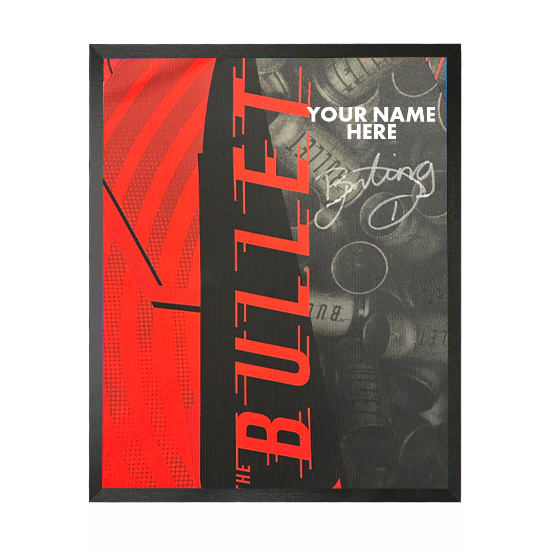 Stephen Bunting Signed & Dedicated Shirt Compact Frame