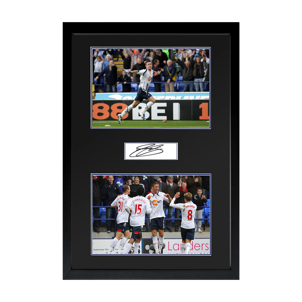 Gary Cahill Signed Bolton Wanderers Plaque Iconic Frame