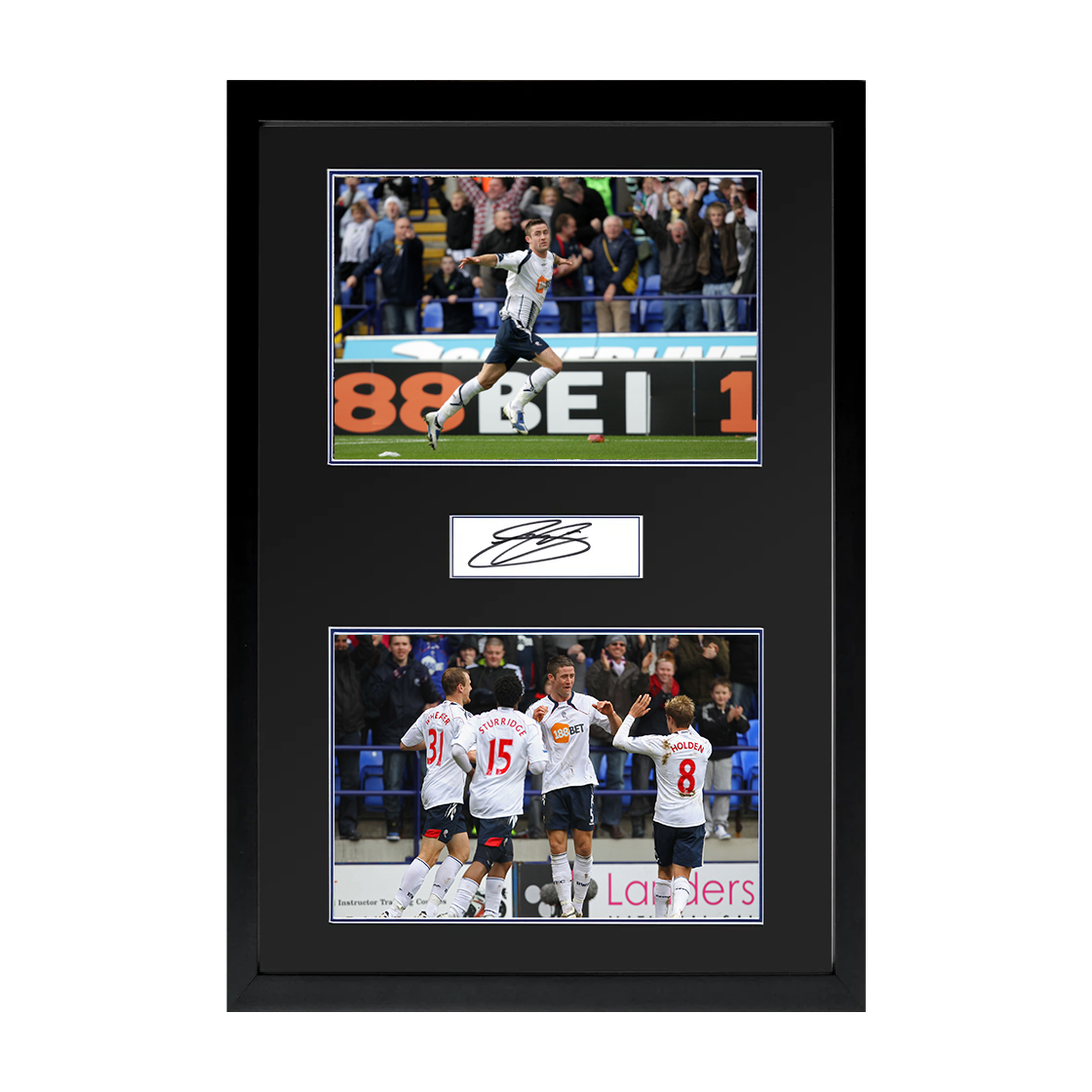 Gary Cahill Signed Bolton Wanderers Plaque Iconic Frame