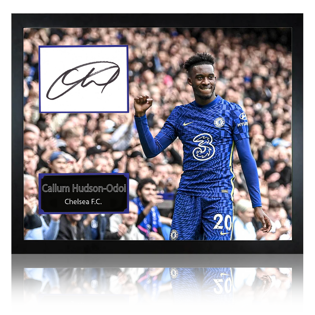 Callum Hudson-Odoi Signed Chelsea Cut Deluxe Mount Frame
