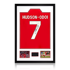 Callum Hudson-Odoi Signed Nottingham Forest Shirt Premium Frame