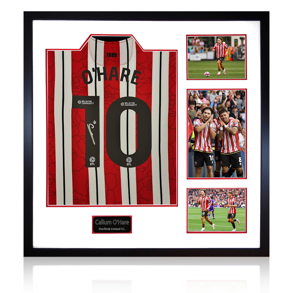 Callum O'Hare Signed Sheffield United 24/25 Shirt Elite Frame