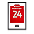 Cameron Humphreys Match-Worn & Signed Rotherham United Shirt Premium Frame