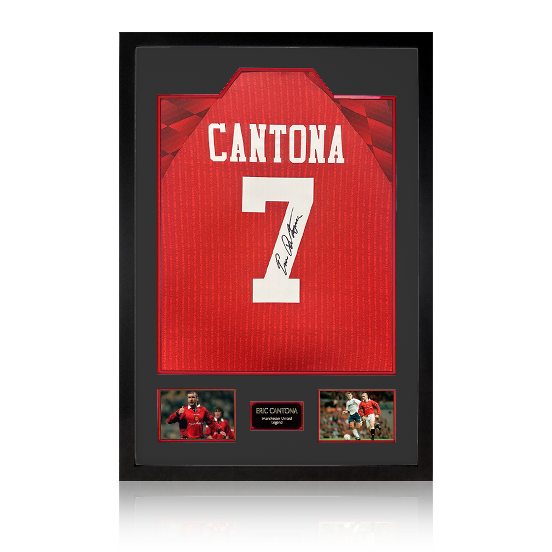 Eric Cantona Signed Manchester United Shirt Premium Frame