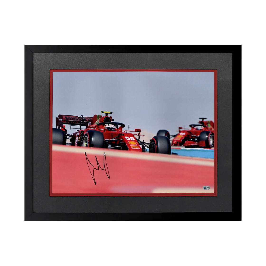 Carlos Sainz JR Signed 16x12 Image Deluxe Mount Frame