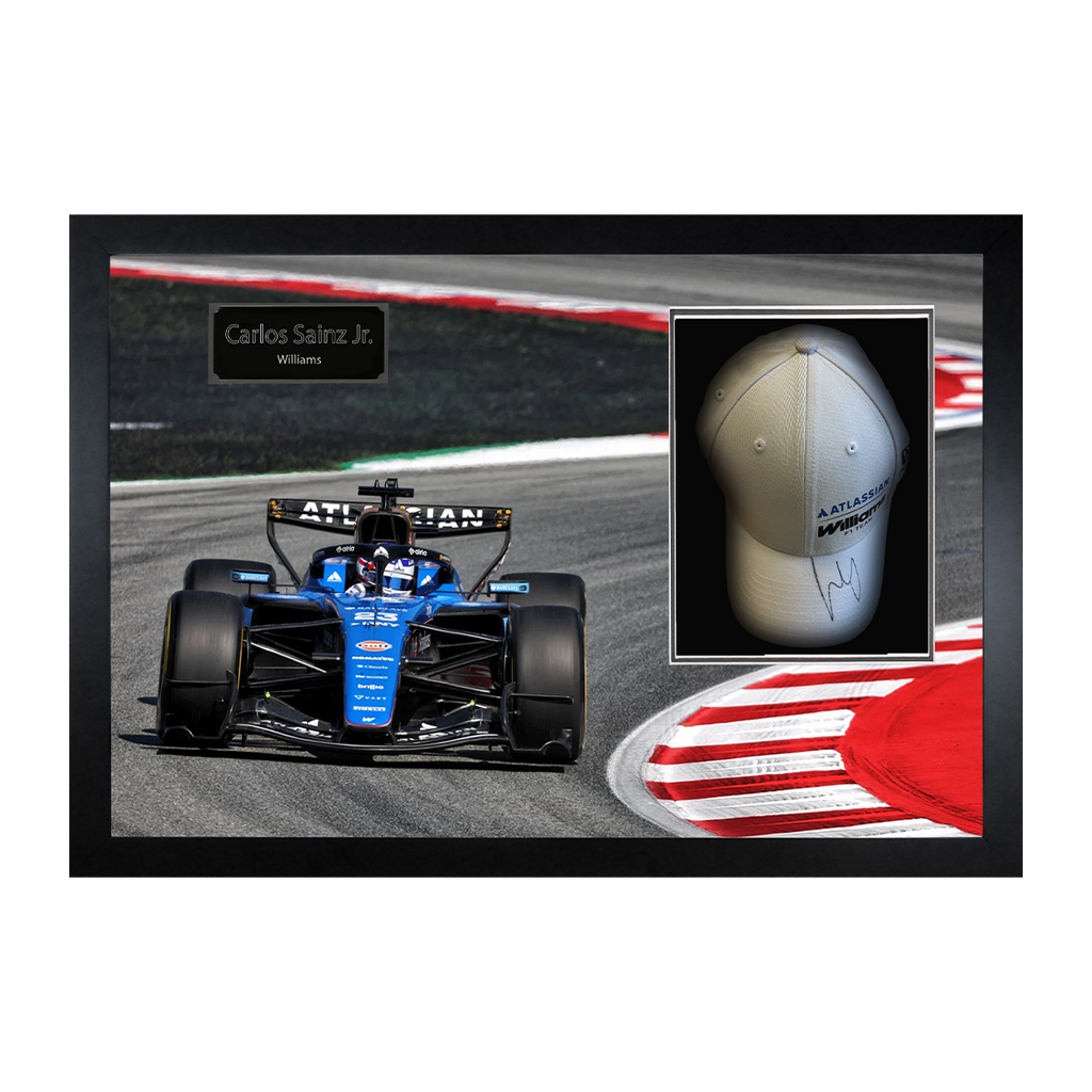 Carlos Sainz Jr Signed Williams Racing F1 Cap Iconic Frame (ACG Cert)