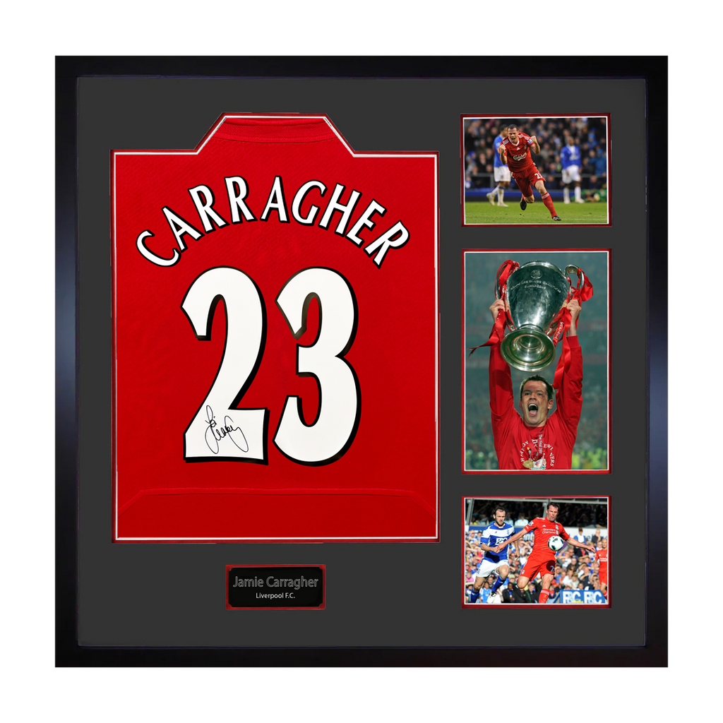 Jamie Carragher Signed Liverpool Shirt Elite Frame