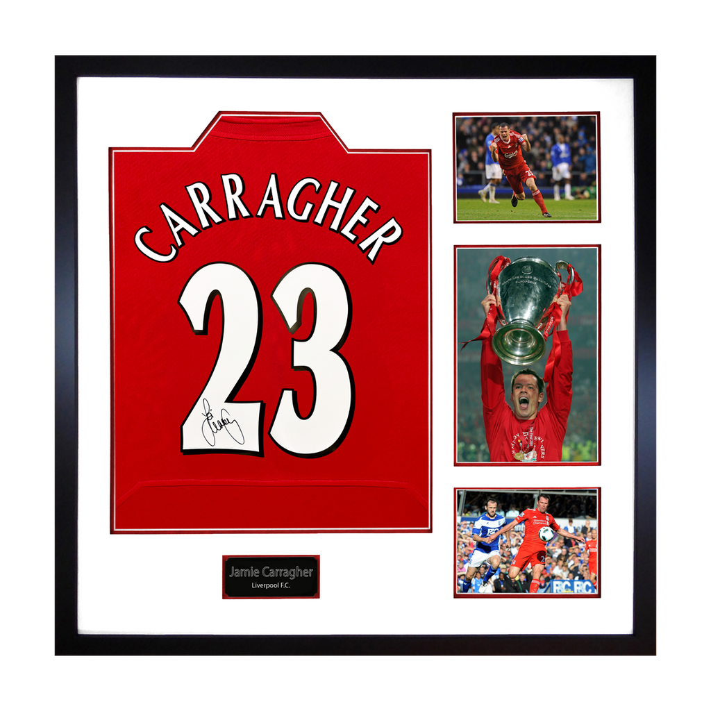 Jamie Carragher Signed Liverpool Shirt Elite Frame