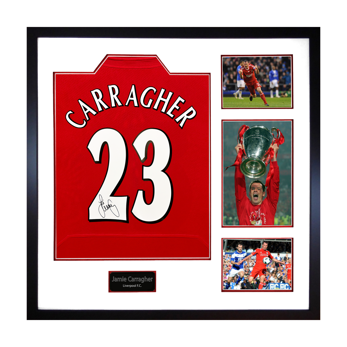 Jamie Carragher Signed Liverpool Shirt Elite Frame