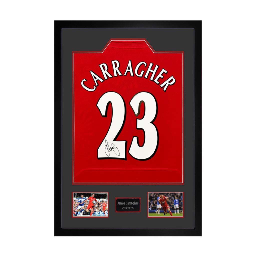 Jamie Carragher Signed Liverpool Shirt Premium Frame