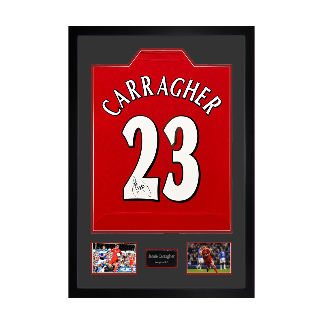 Jamie Carragher Signed Liverpool Shirt Premium Frame