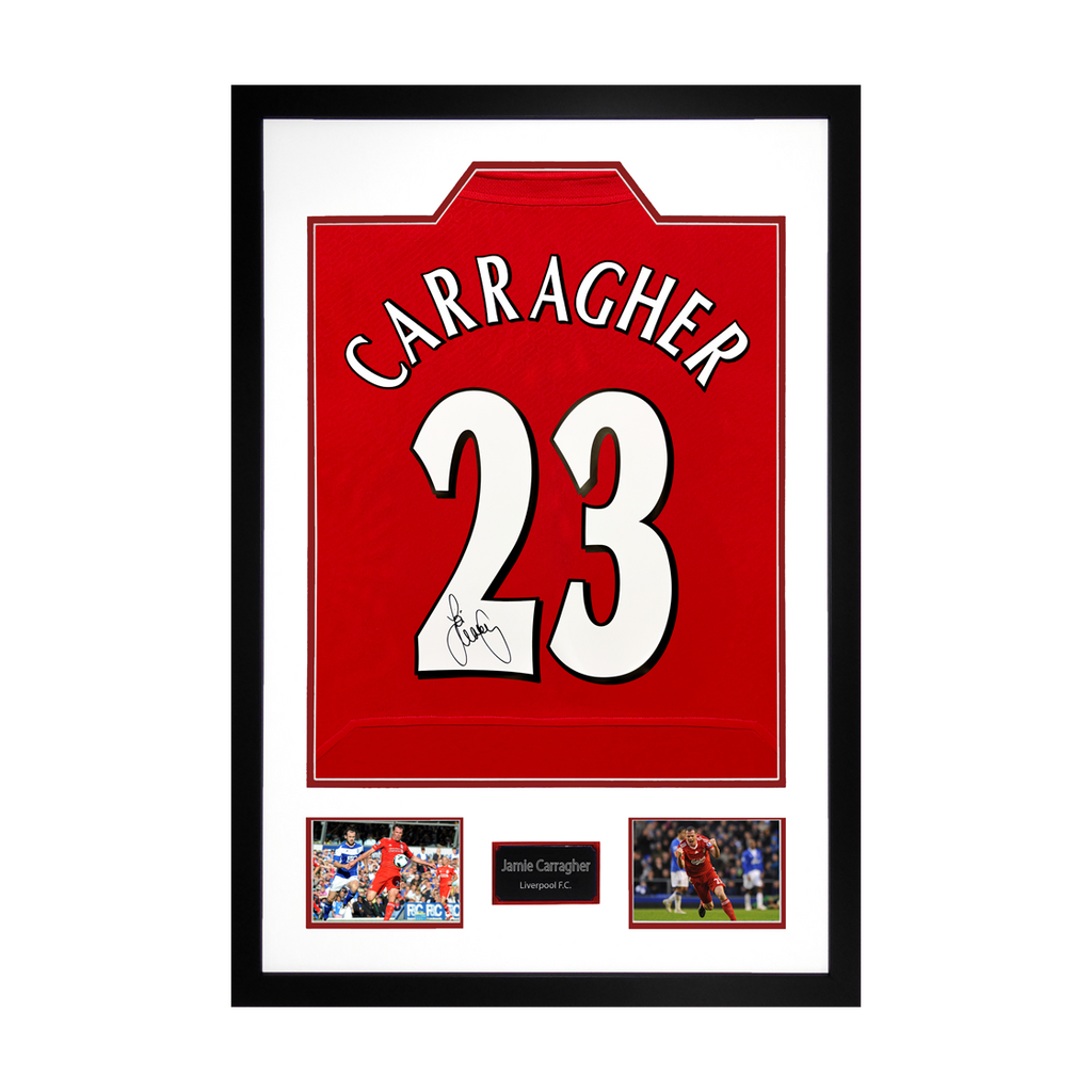 Jamie Carragher Signed Liverpool Shirt Premium Frame