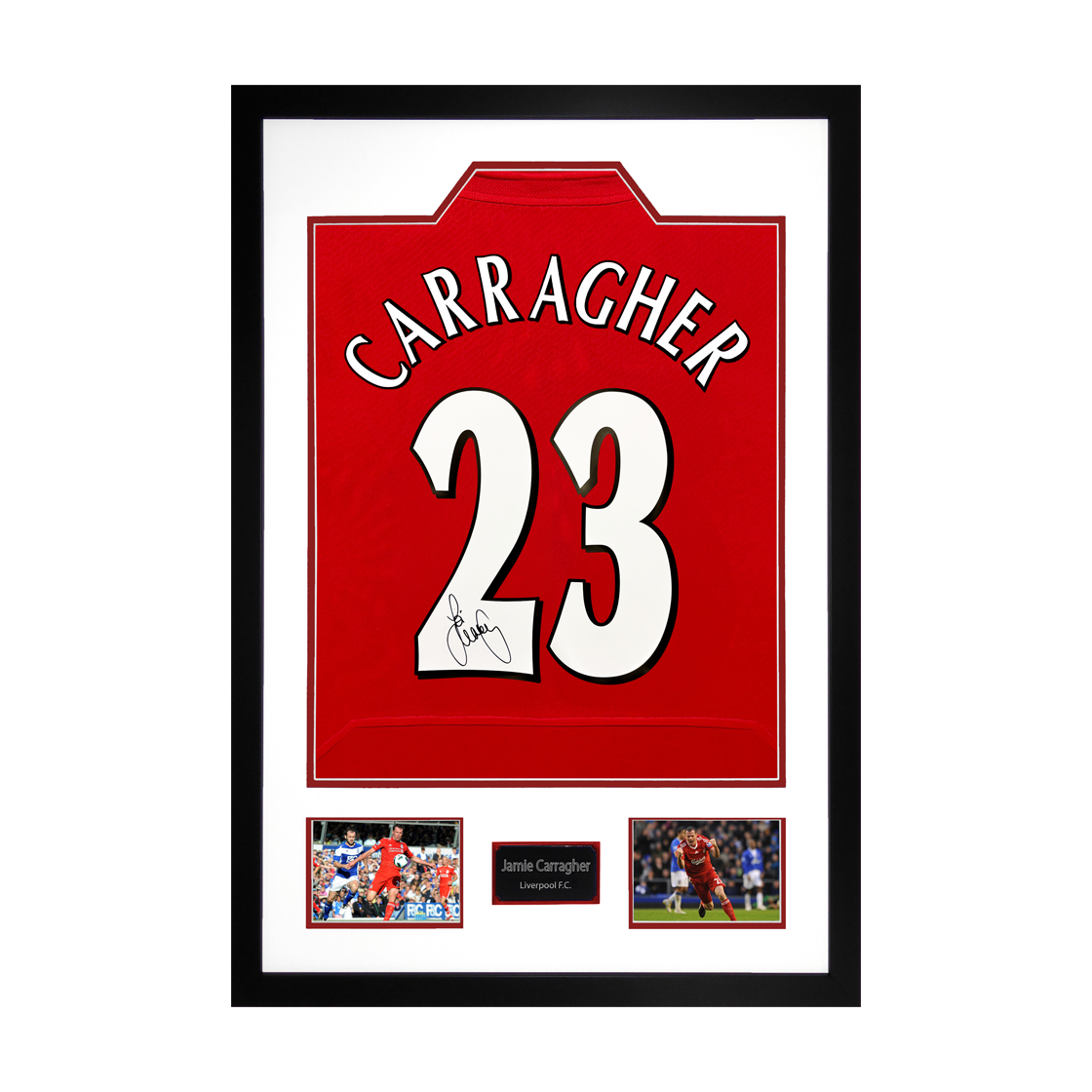 Jamie Carragher Signed Liverpool Shirt Premium Frame