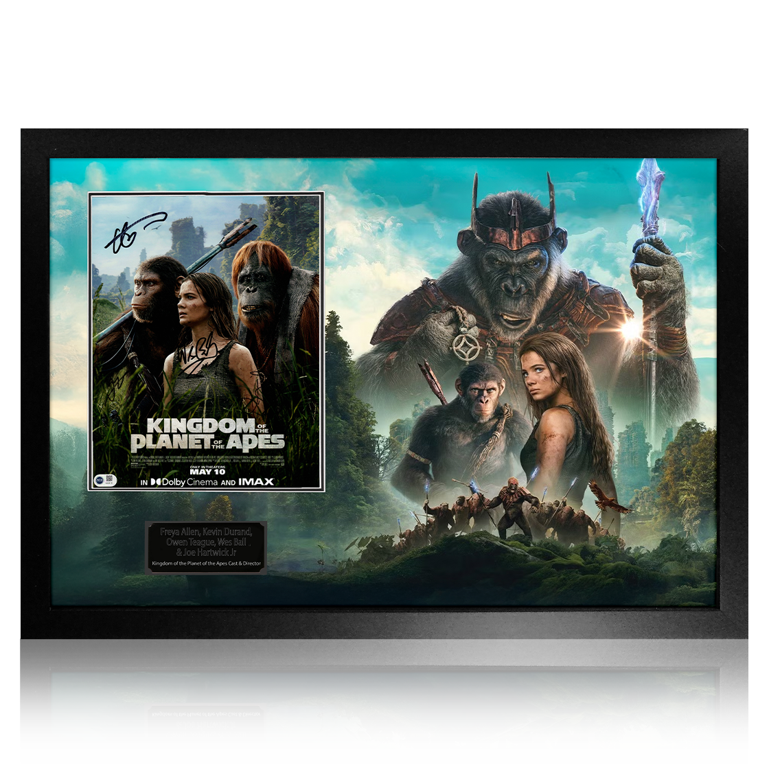 Kingdom of the Planet of the Apes Cast Signed Image Premium Frame (ACG Cert)