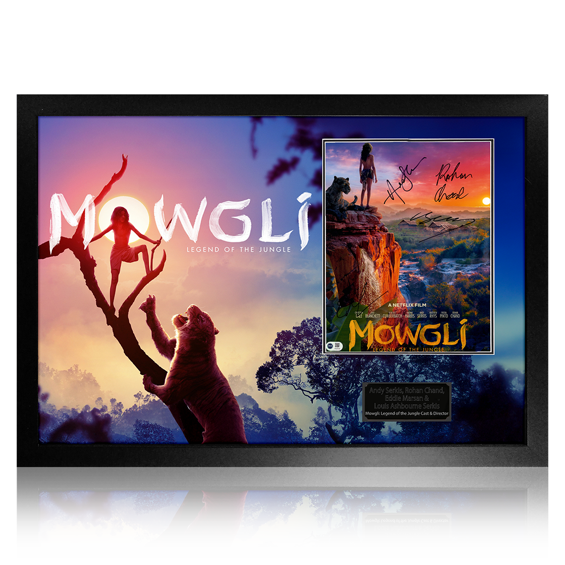 Cast Signed Mowgli: Legend of the Jungle Image Premium Frame (ACG Cert)