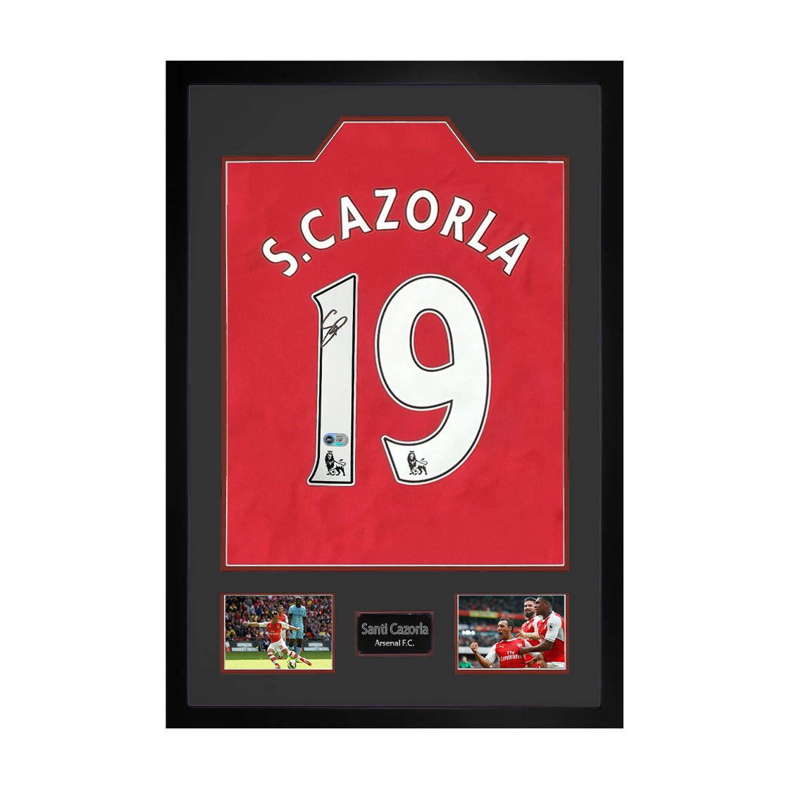 Santi Cazorla Signed Arsenal Shirt Premium Frame (ACG Cert)