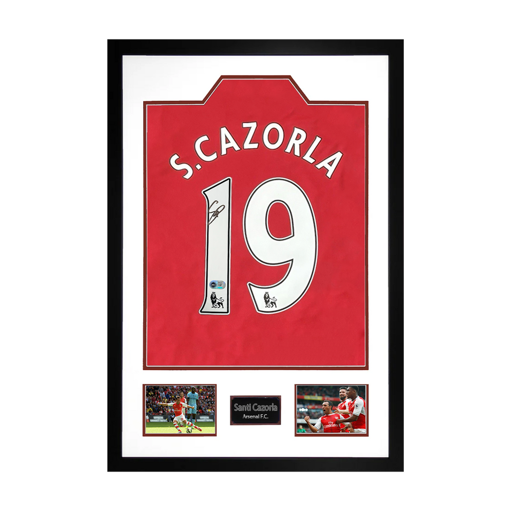 Santi Cazorla Signed Arsenal Shirt Premium Frame (ACG Cert)