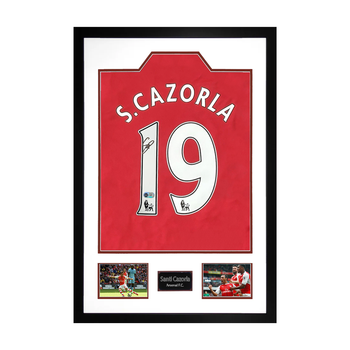 Santi Cazorla Signed Arsenal Shirt Premium Frame (ACG Cert)