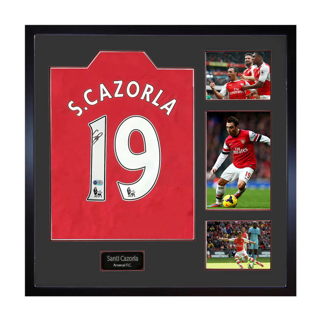 Santi Cazorla Signed Arsenal Shirt Elite Frame (ACG Cert)