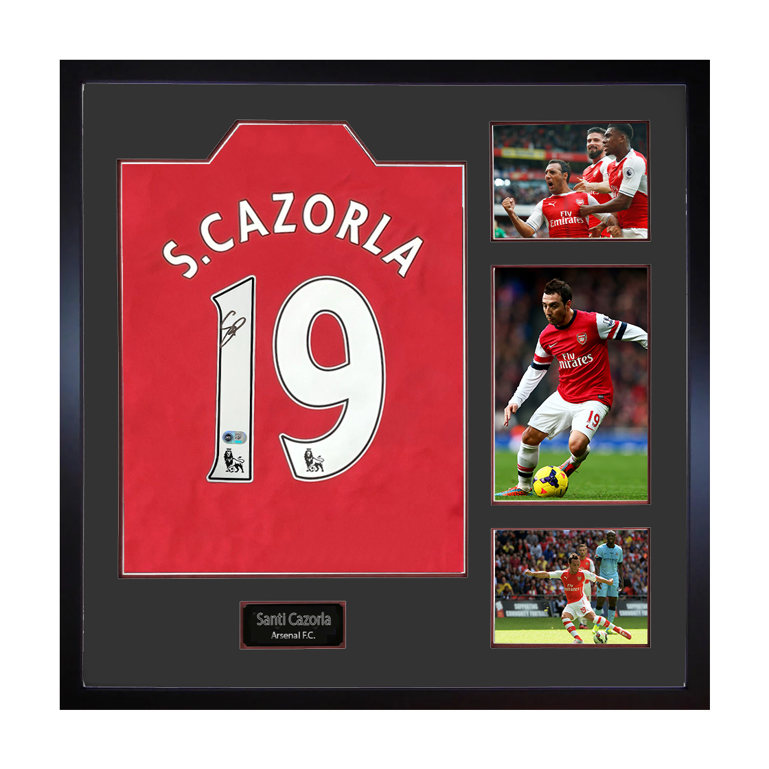 Santi Cazorla Signed Arsenal Shirt Elite Frame (ACG Cert)