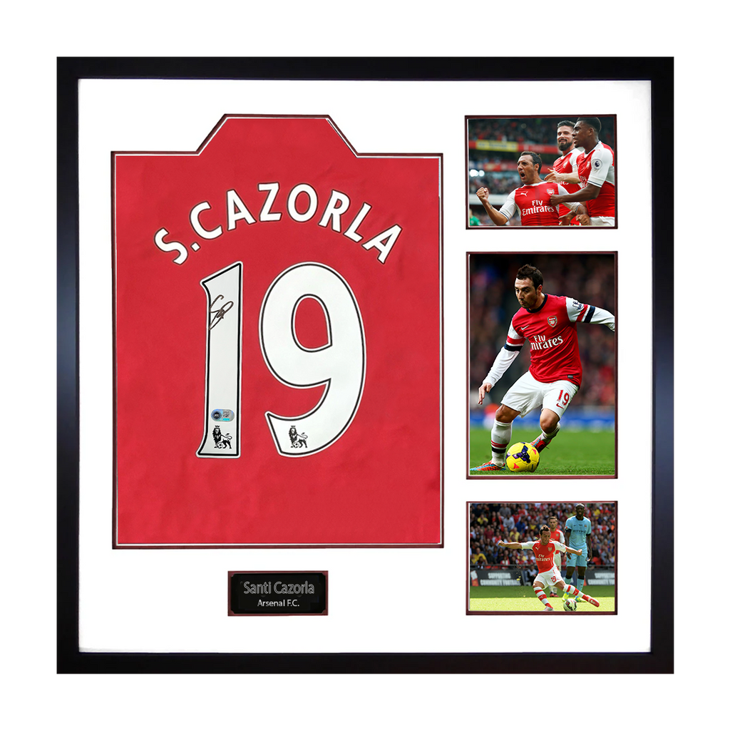Santi Cazorla Signed Arsenal Shirt Elite Frame (ACG Cert)
