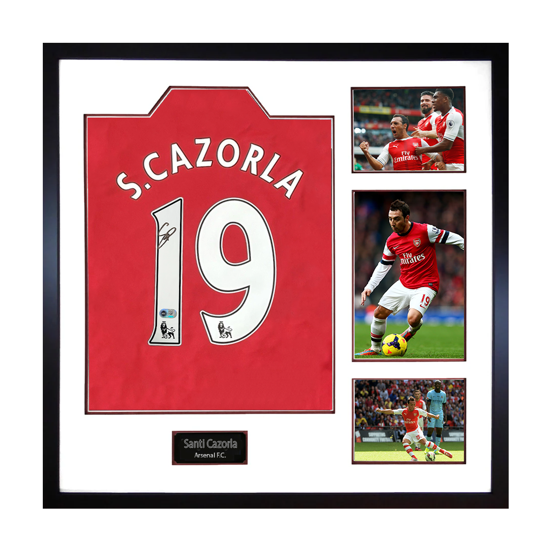 Santi Cazorla Signed Arsenal Shirt Elite Frame (ACG Cert)
