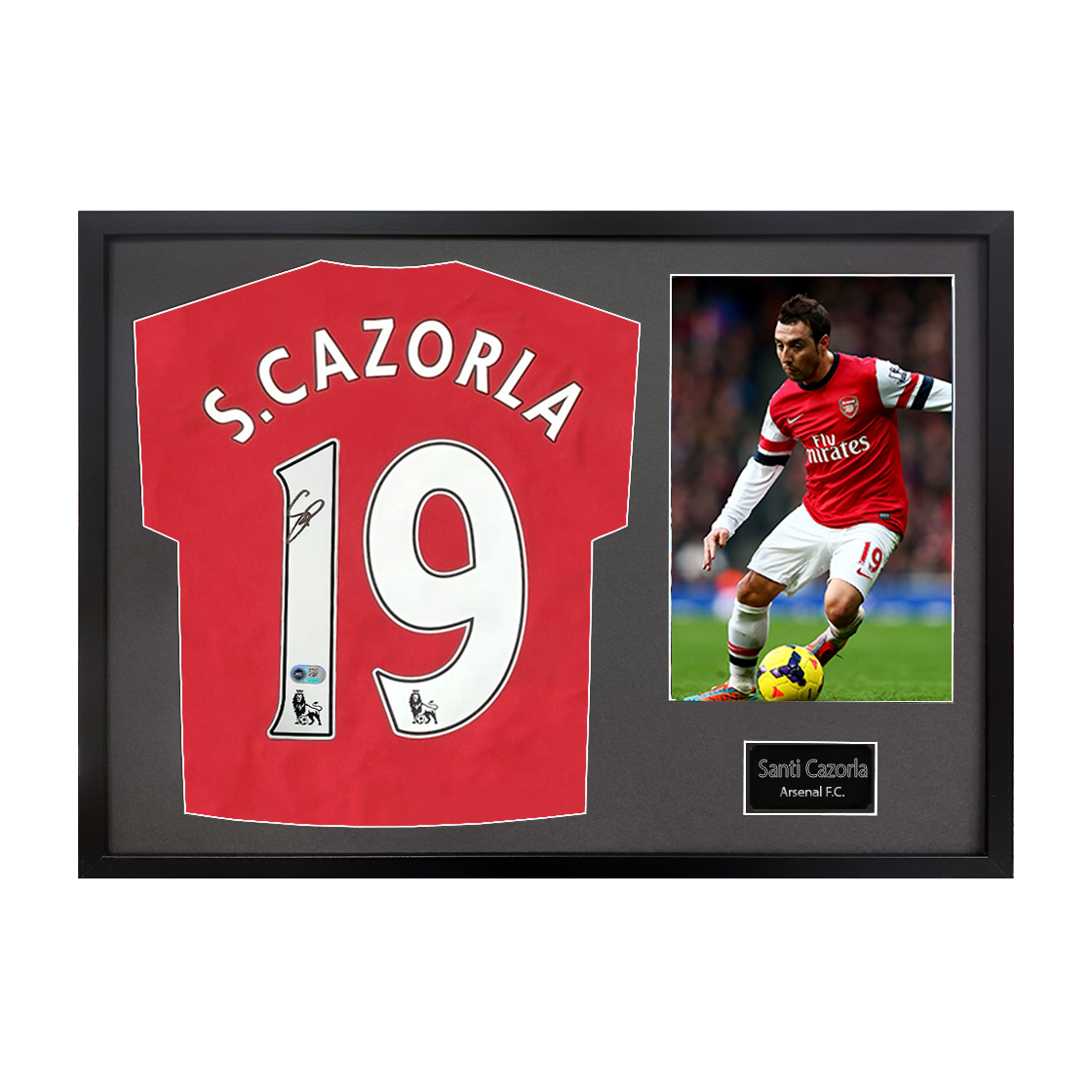 Santi Cazorla Signed Arsenal Shirt Classic Frame (ACG Cert)