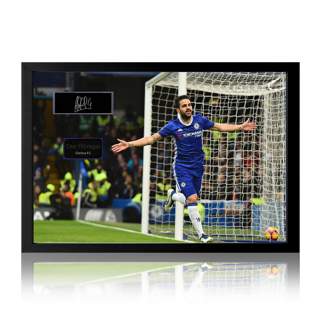 Cesc Fàbregas Signed Chelsea Plaque Iconic Frame