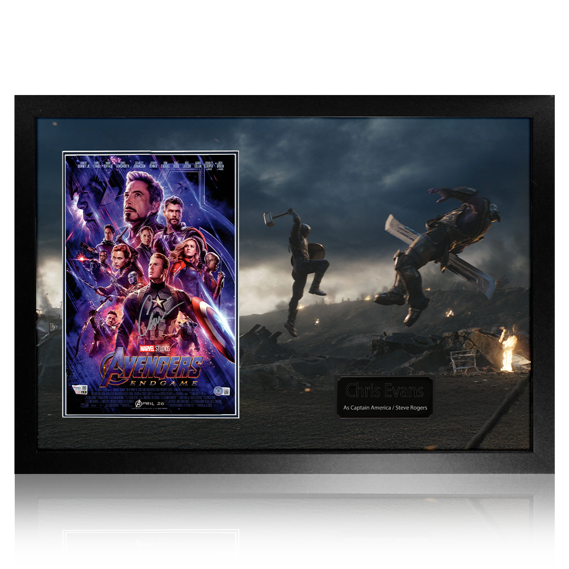 Chris Evans Signed Avengers Endgame Image Premium Frame (Beckett)