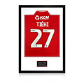 Christ Tiehi Match-Worn & Signed Rotherham United Shirt Premium Frame