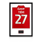 Christ Tiehi Match-Worn & Signed Rotherham United Shirt Premium Frame