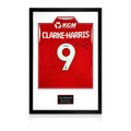 Jonson Clarke-Harris Match-Worn & Signed Rotherham United Shirt Premium Frame