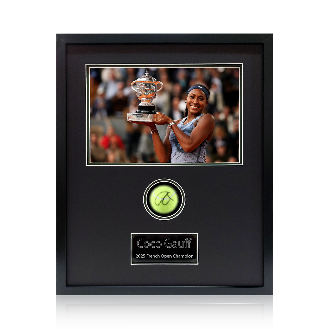 Coco Gauff Signed Tennis Ball Compact Frame (Beckett)