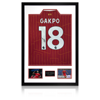 Cody Gakpo Signed Liverpool Shirt Premium Frame (AFTAL Authentication)