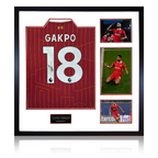 Cody Gakpo Signed Liverpool Shirt Elite Frame (AFTAL Authentication)