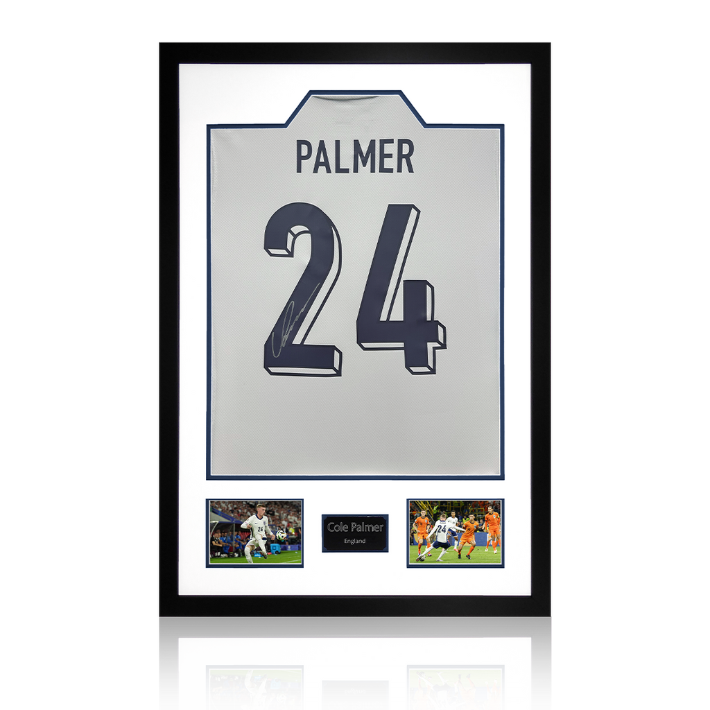 Cole Palmer Signed England Shirt Premium Frame