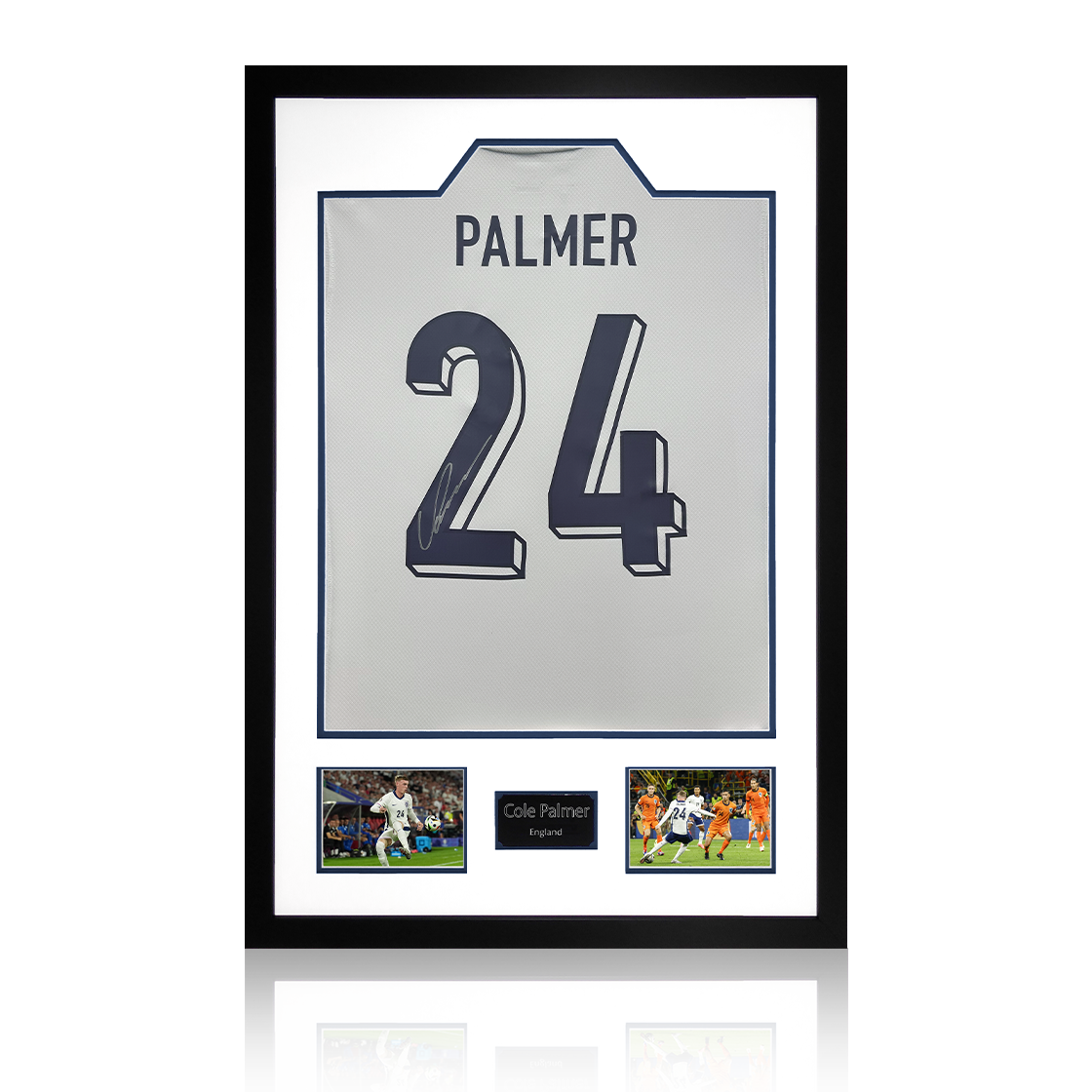 Cole Palmer Signed England Shirt Premium Frame