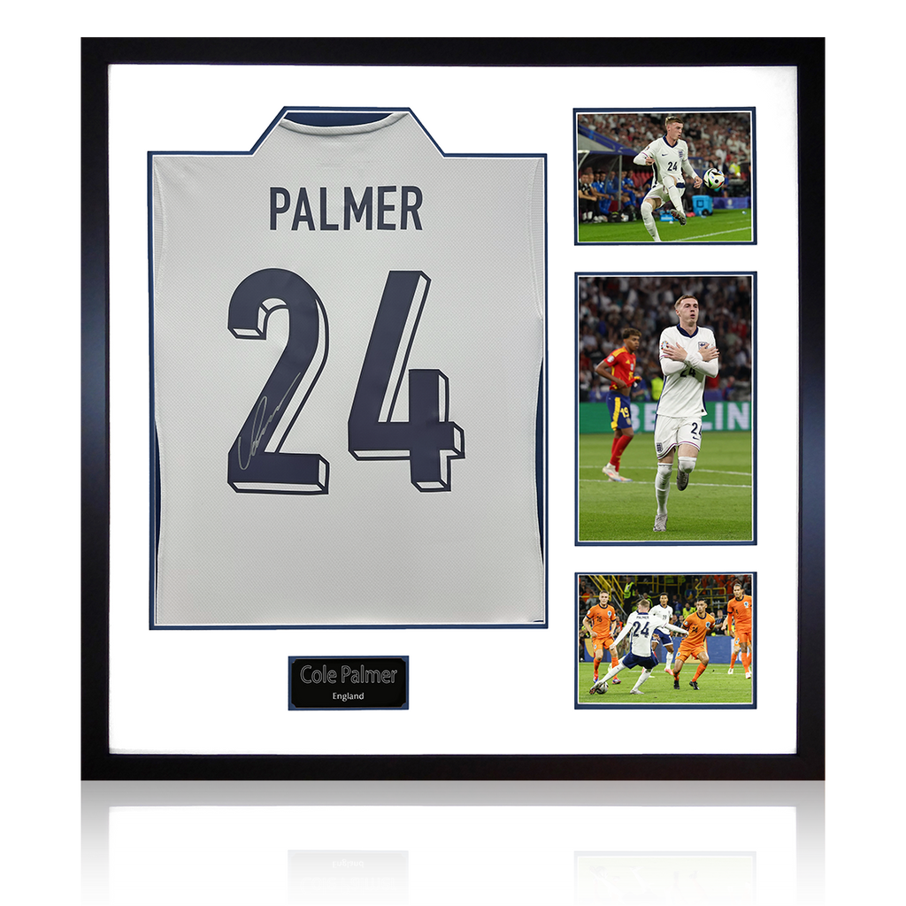 Cole Palmer Signed England Shirt Elite Frame