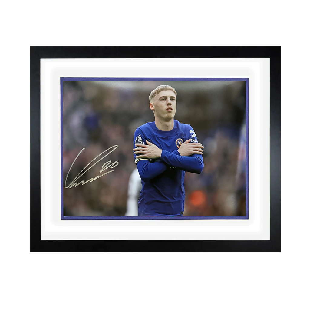 Cole Palmer Signed Chelsea Image Deluxe Mount Frame