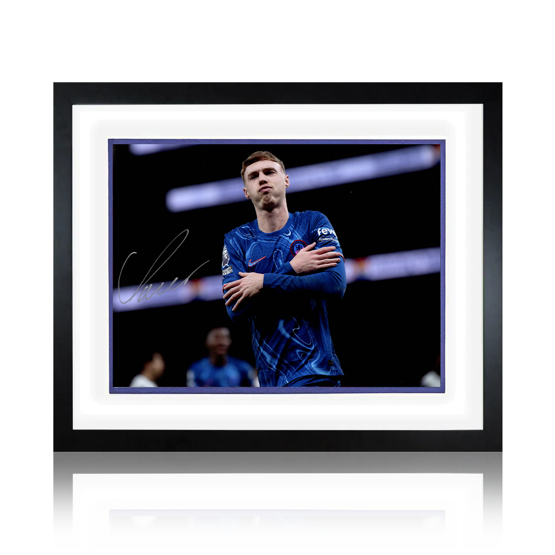 Cole Palmer Signed Chelsea Image Deluxe Mount Frame
