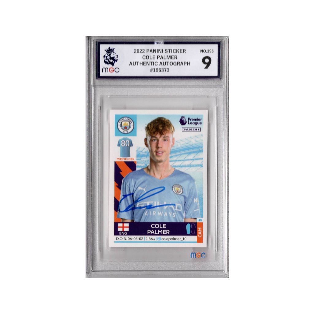 Cole Palmer Signed Manchester City Panini Rookie Sticker