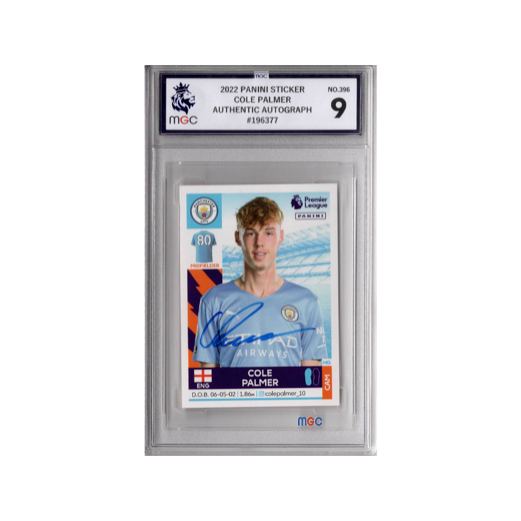 Cole Palmer Signed Manchester City Panini Rookie Sticker