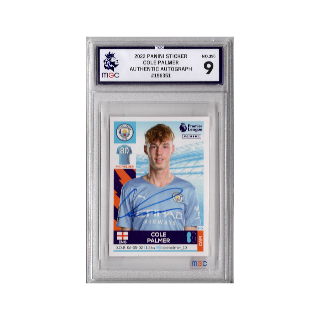 Cole Palmer Signed Manchester City Panini Rookie Sticker