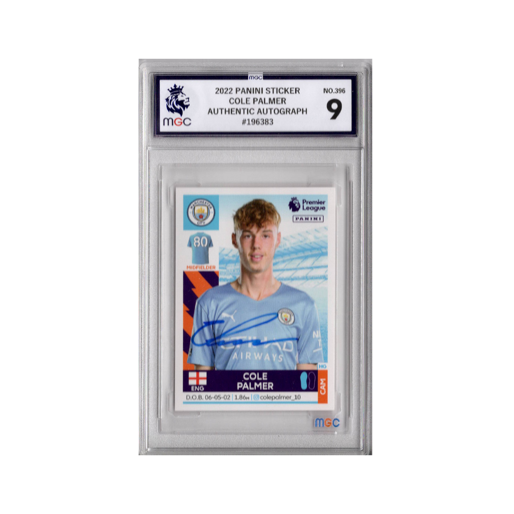 Cole Palmer Signed Manchester City Panini Rookie Sticker