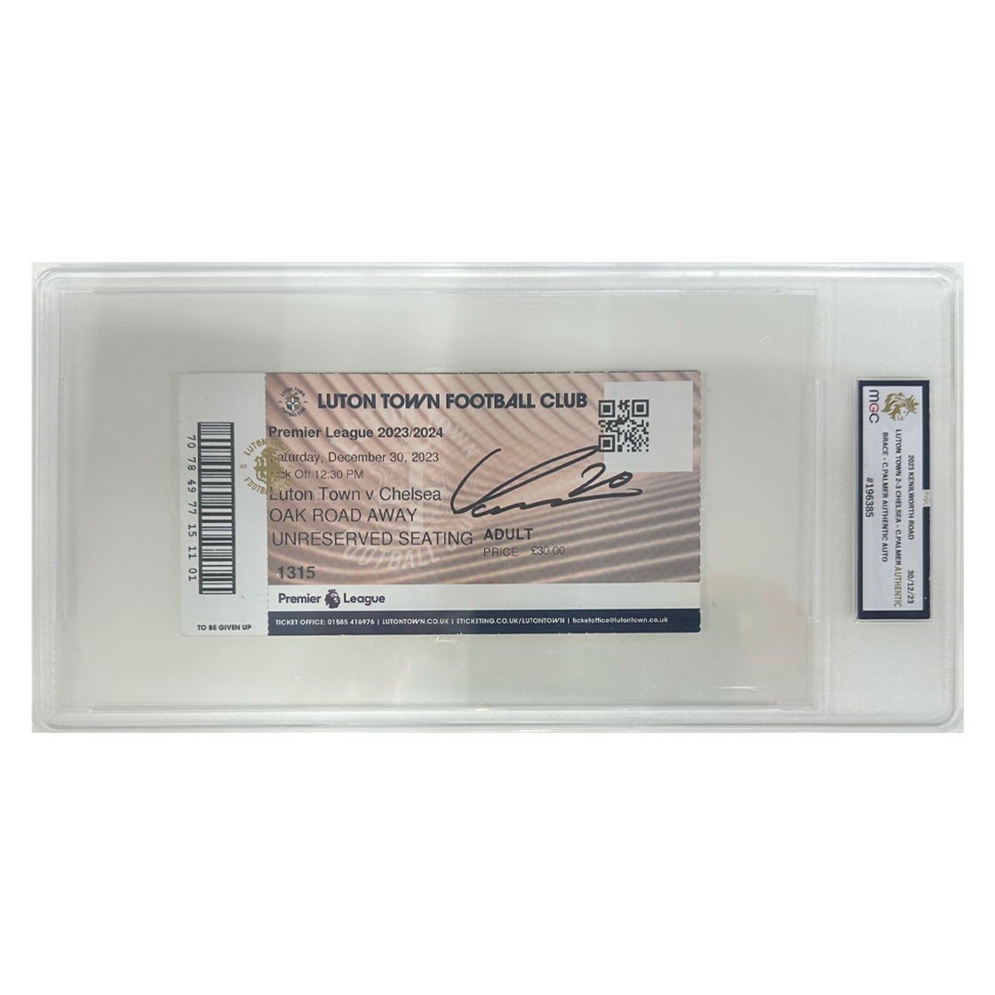 Cole Palmer Signed Chelsea v Luton Ticket